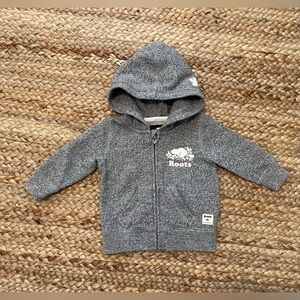 Roots 3-6 Months Charcoal Zip-Up Hoodie